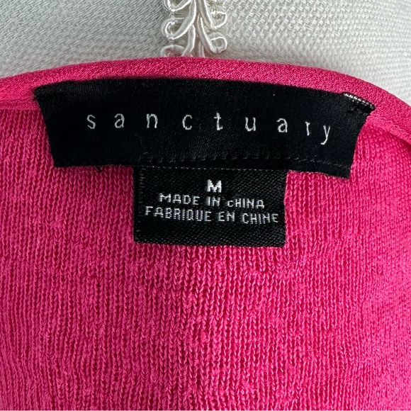 Sanctuary Sweater Size M Dark Pink V-Neck Long Sleeves Lightweight - Picture 11 of 12